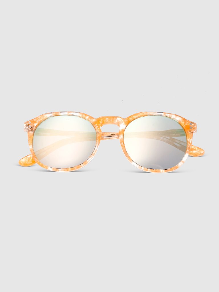 Vieques Wayfarer Sunglasses - Peach Tortoise/Gold