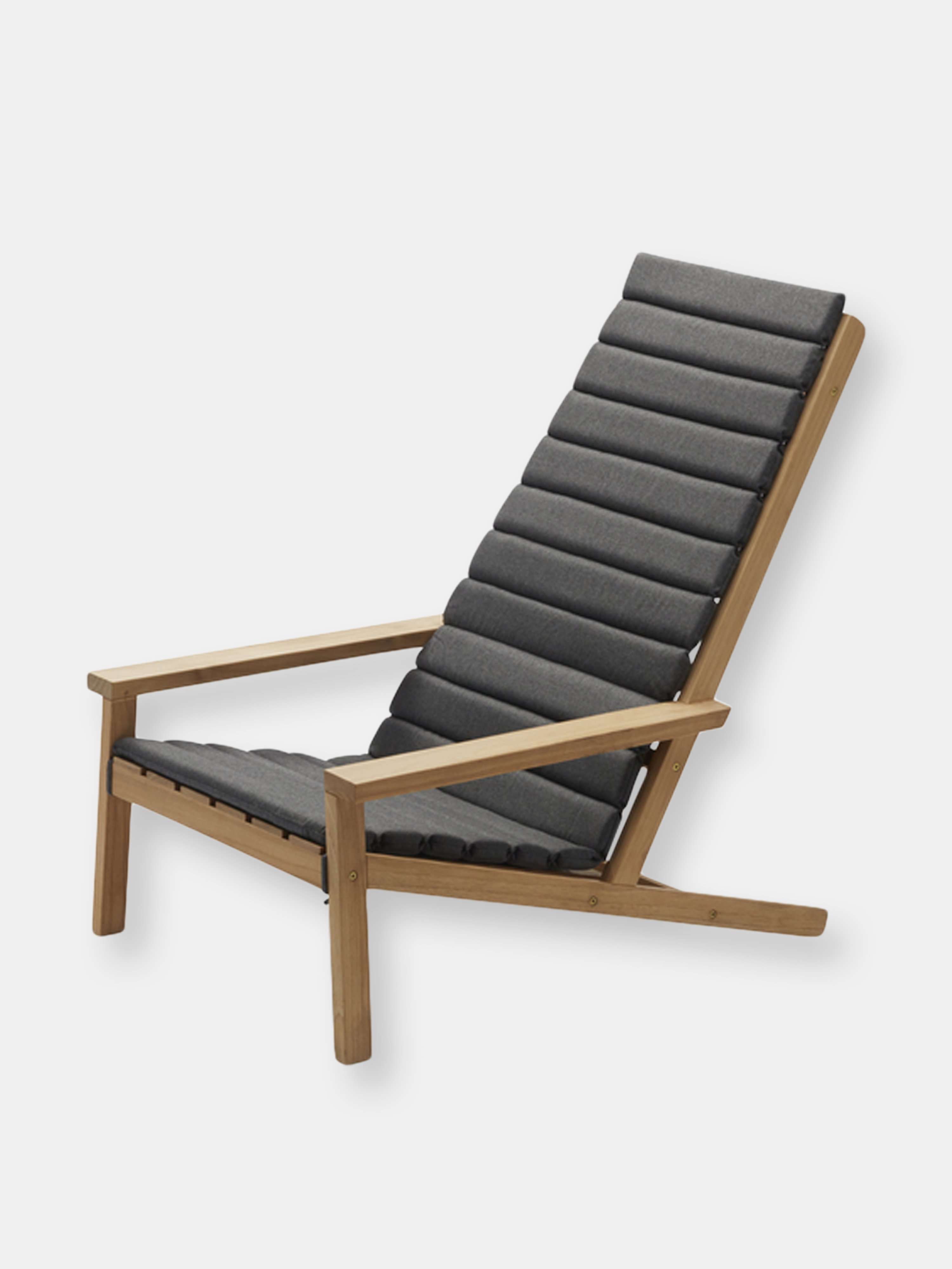 Skagerak Between Lines Deck Chair Cushion Charcoal