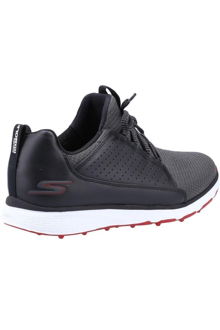 Mens Go Golf Mojo Elite Leather Sneakers - Black/Red