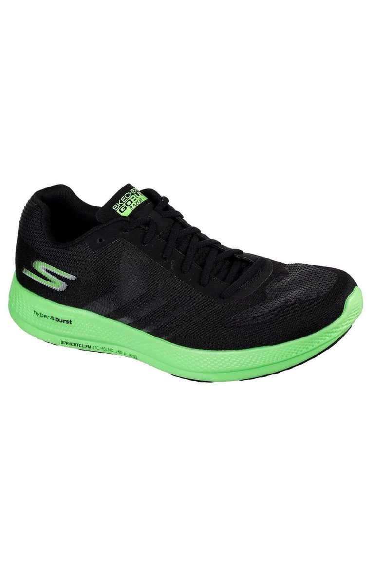 Mens Go Run Razor + Sneakers - Black/Green - Black/Green