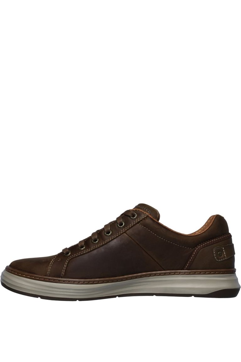 Mens Moreno Winsor Oiled Leather Casual Shoes - Chestnut Brown