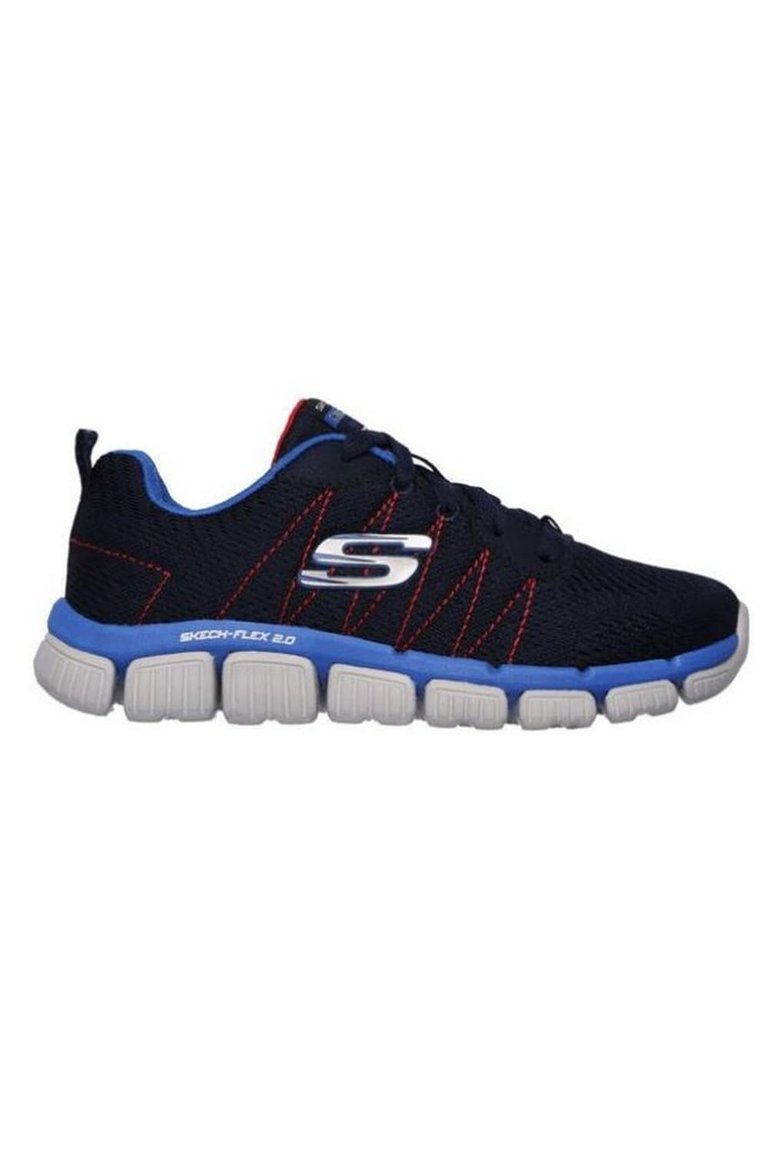 Skechers Childrens Boys Skech-Flex 2.0 Quick Pick Lace-Up Sneakers (Navy/Blue)