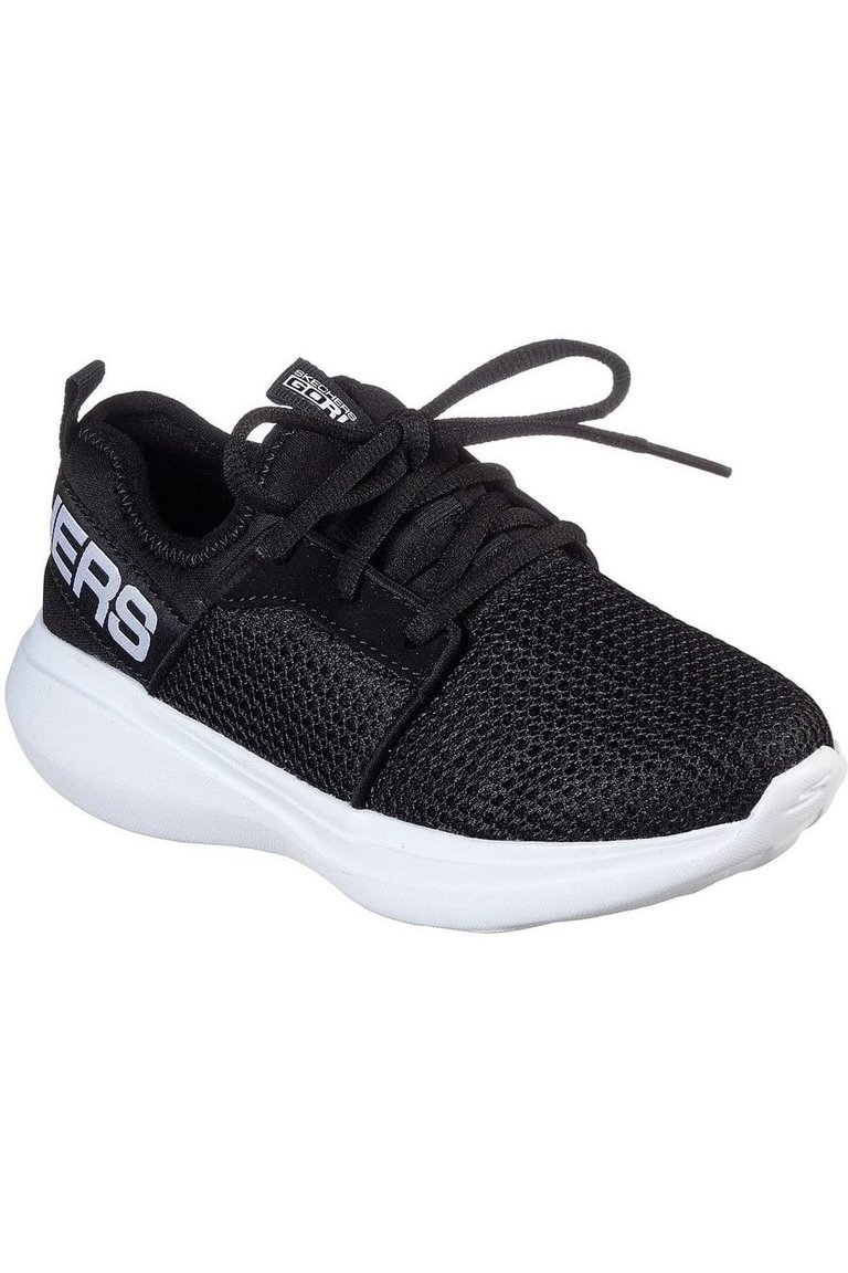 Skechers Childrens/Kids Go Run Fast Valor Sneakers (Black/White) - Black/White