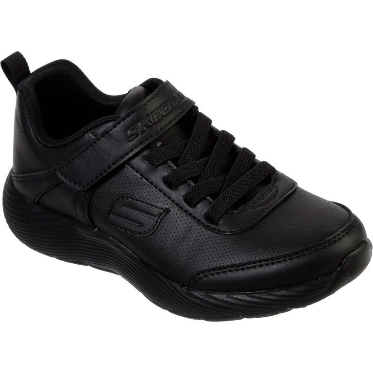 Skechers Girls Dyna-Lite School Sprints Sneaker (Black) - Black