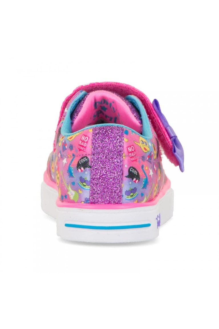 Skechers Girls Twinkle Breeze 2.0 Character Cutie Touch Fastening Sneakers (Hot Pink/Multi)