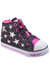 Skechers Toddlers Twinkle Toes Shuffles Lil Rockin Star Sneakers (Black/Neon Pink) - Black/Neon Pink