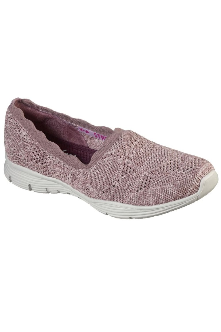 Womens/Ladies Seager Bases Covered Shoes - Mauve - Mauve