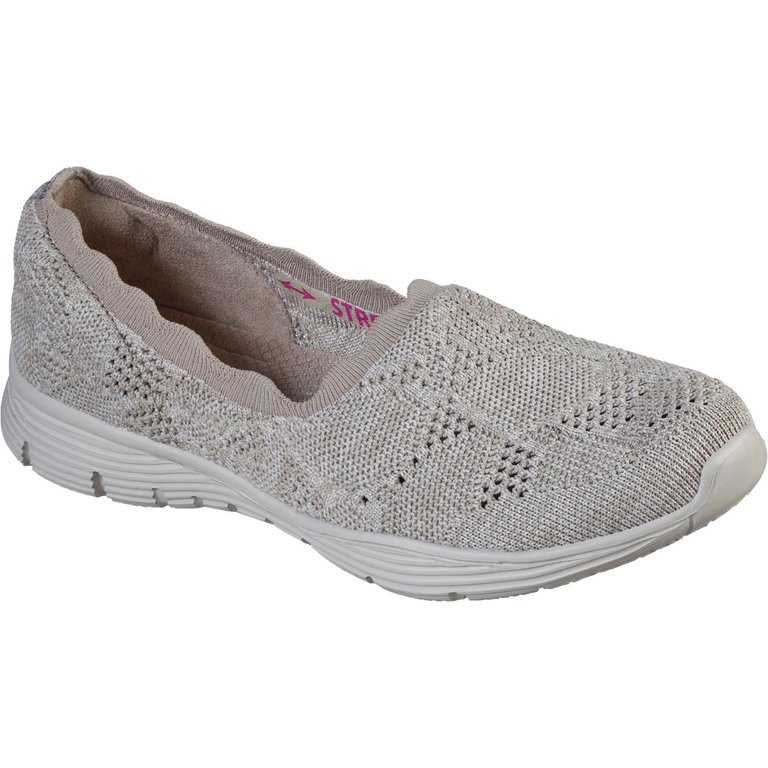 Womens/Ladies Seager Bases Covered Shoes (Taupe)