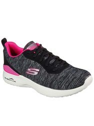 Womens/Ladies Skech-Air Dynamight Paradise Waves Sports Sneakers - Black/Hot Pink - Black/Hot Pink