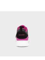 Womens/Ladies Skech-Air Dynamight Paradise Waves Sports Sneakers - Black/Hot Pink