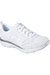 Womens/Ladies Summits Suited Leather Sneakers - White/Silver - White/Silver