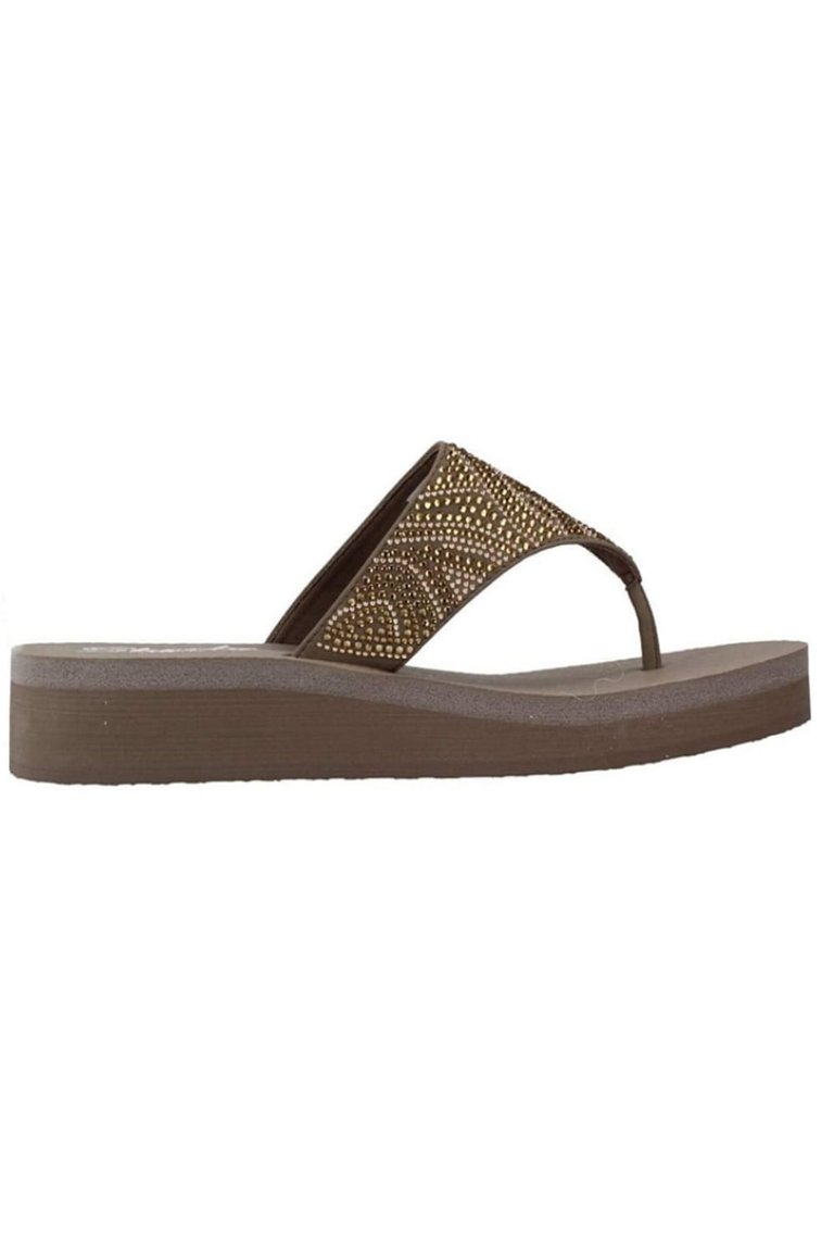 Womens/Ladies Vinyasa Stone Candy Flip Flop - Taupe - Taupe
