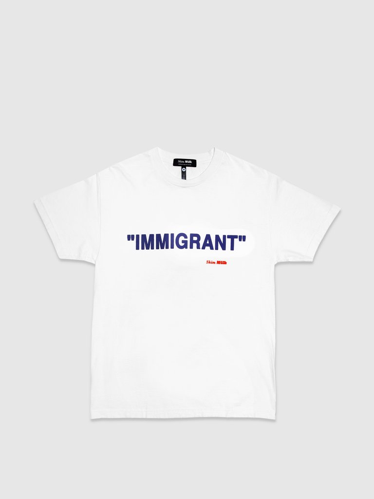 "Immigrant" Short Sleeve Crewneck Tee - White