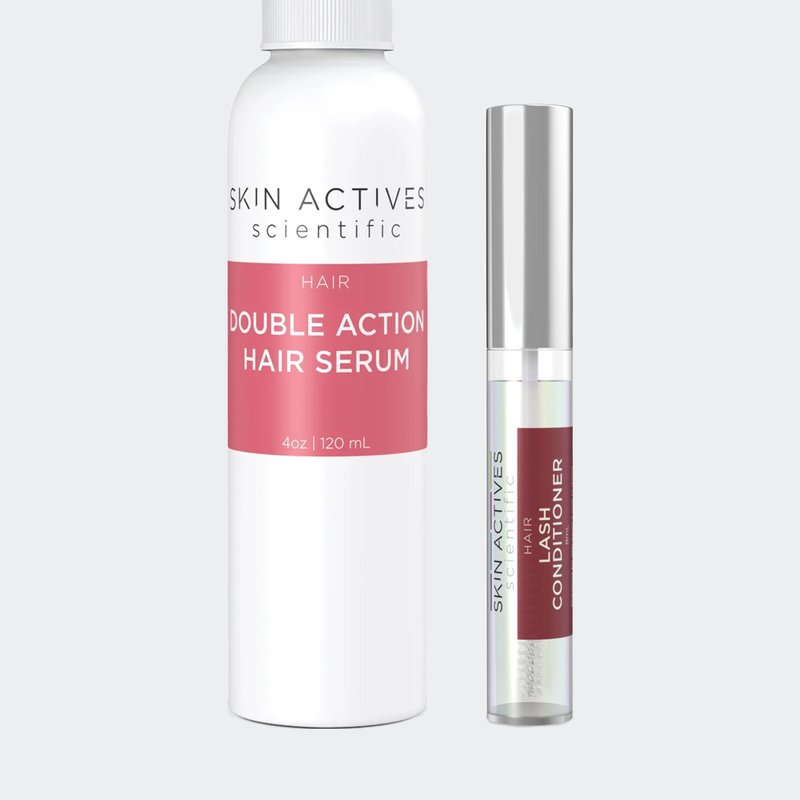 Skin Actives Scientific Double Action Hair Serum And Brow & Lash Enhancing Conditioner Set