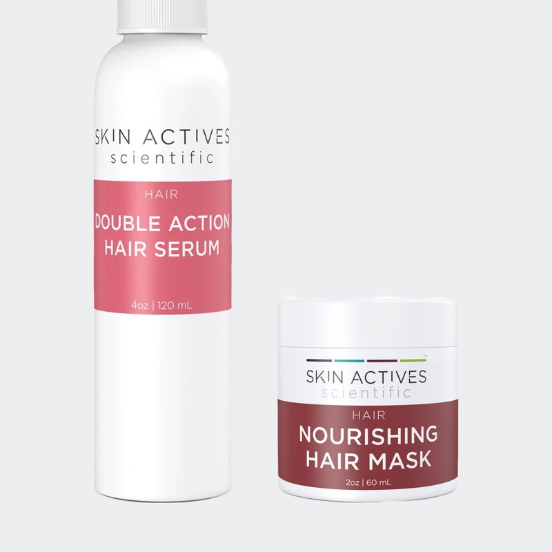 Skin Actives Scientific Double Action Hair Serum & Nourishing 2oz Hair Mask Set