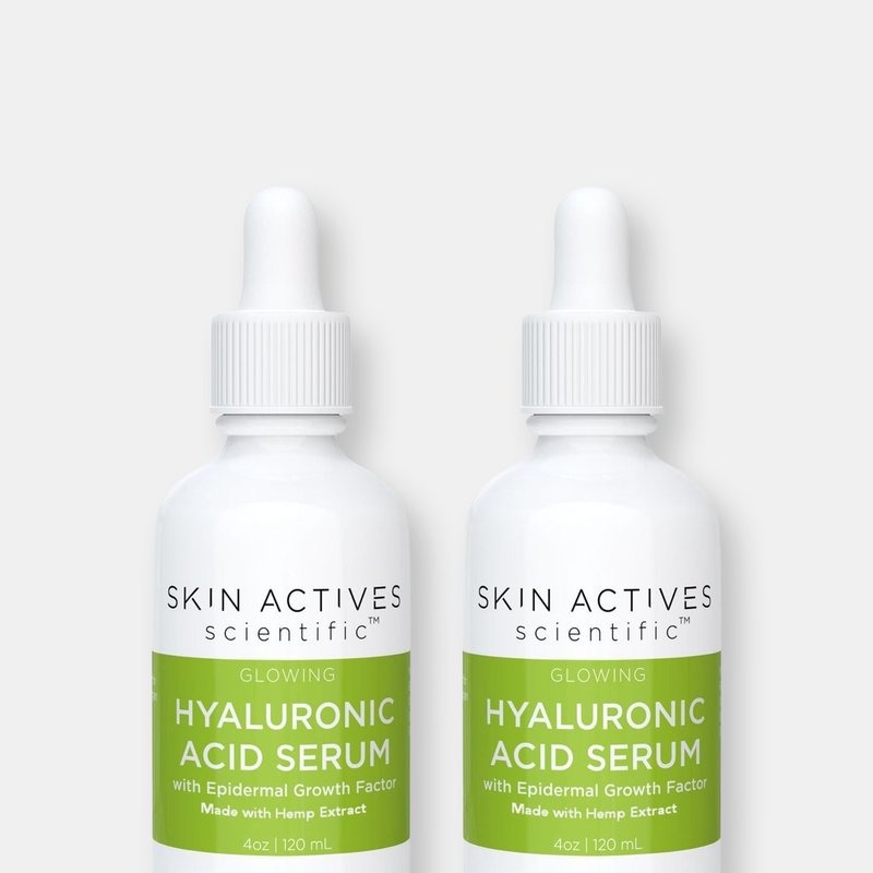 Skin Actives Scientific Hyaluronic Acid Serum With Epidermal Growth Factor, 4oz | Glowing Collection