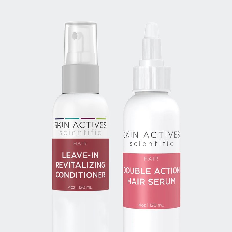 Skin Actives Scientific Leave-in Revitalizing Conditioner & Double Action Hair Serum Set