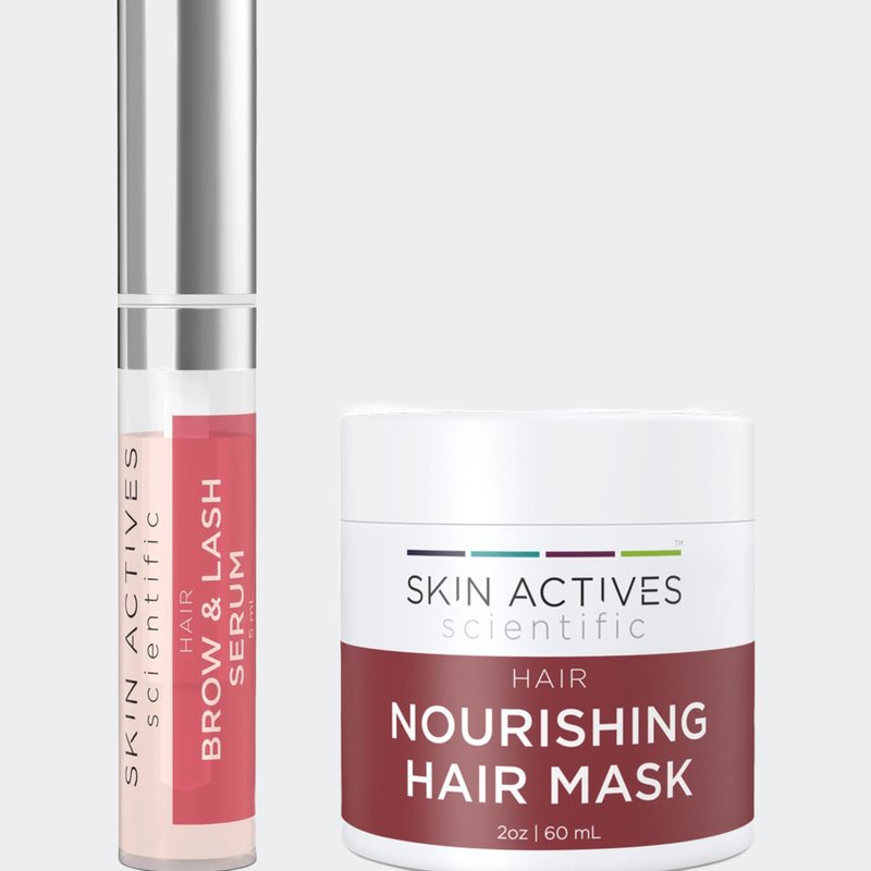 Skin Actives Scientific Nourishing 2oz Hair Mask & Brow And Lash Serum Set