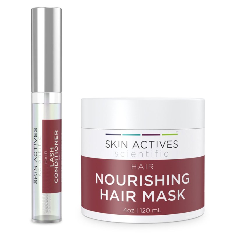 Skin Actives Scientific Nourishing 4oz Hair Mask And Brow & Lash Enhancing Conditioner Set