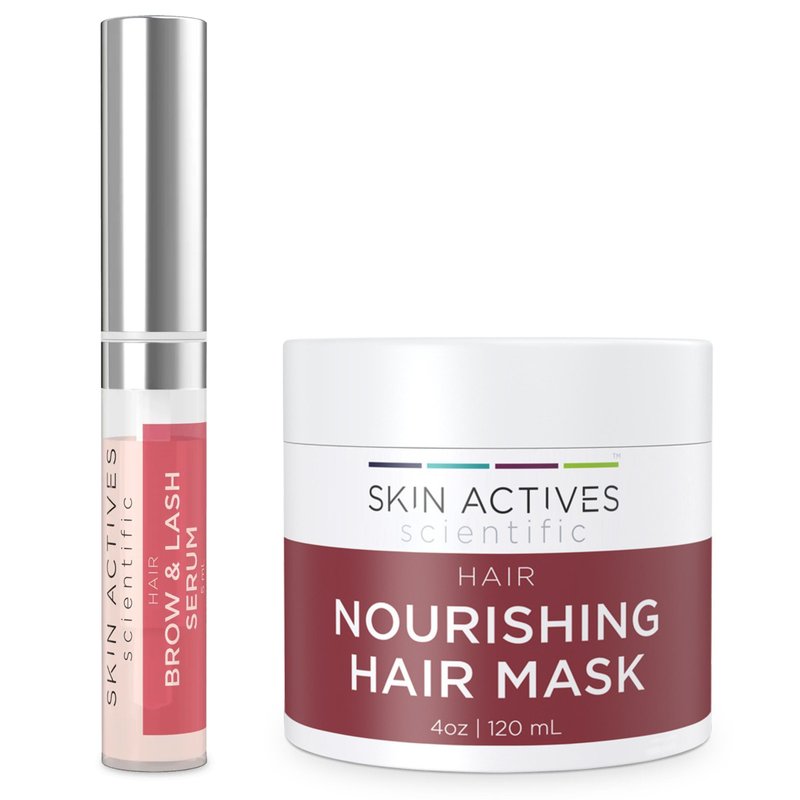 Skin Actives Scientific Nourishing 4oz Hair Mask & Brow And Lash Serum Set