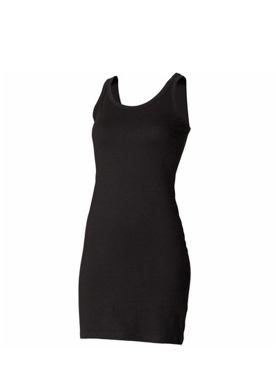 Skinni Fit Skinni Fit Ladies/Womens Extra Long Stretch Tank Top / Vest (Black) product