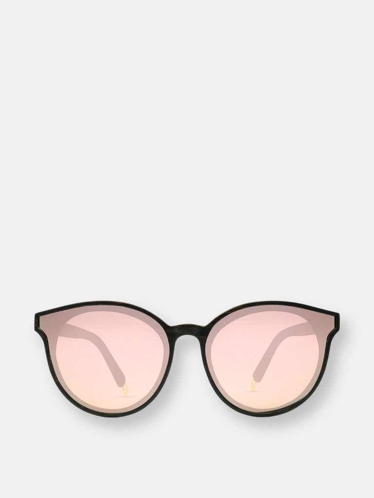 Hollywood - Wood Sunglasses - Rose Mirror