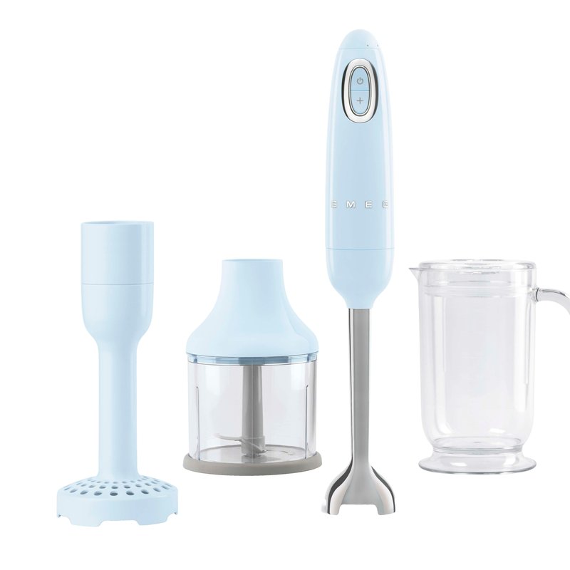 Shop Smeg Hand Blender Hbf22 With Accessories In Blue
