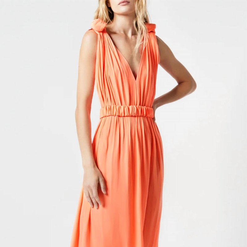 Shop Smythe Knot Dress In Orange