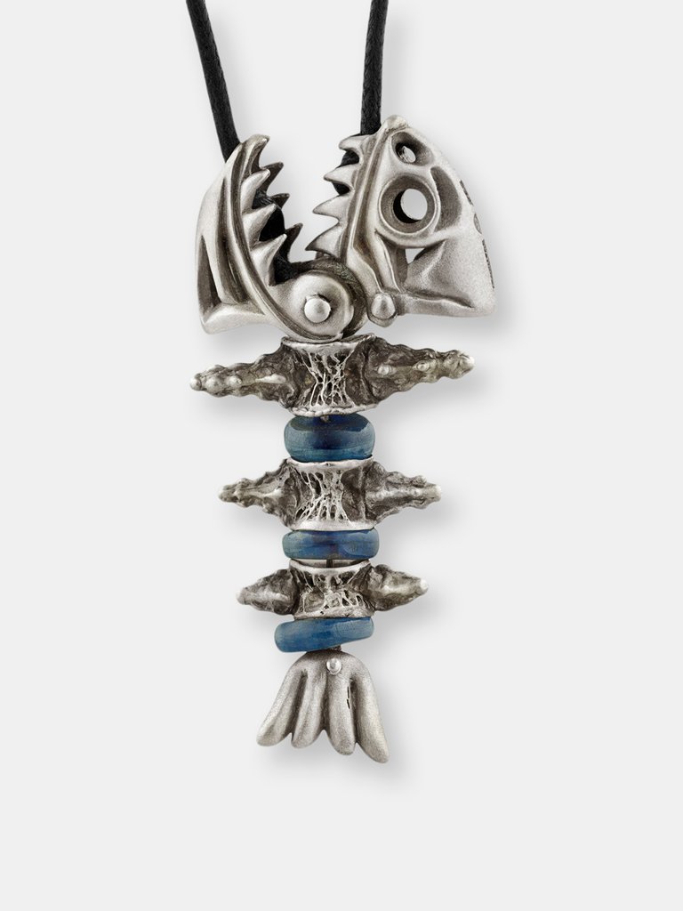 Piranha Skeleton Pendant - Sterling silver