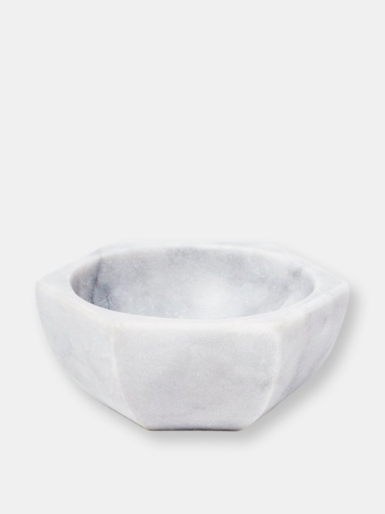 Marble Accent Bowl - White