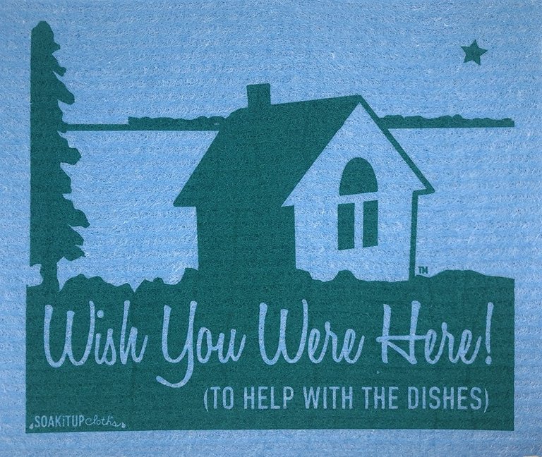 Wish You Were Here (To Help With The Dishes) Dishcloth - Default Title