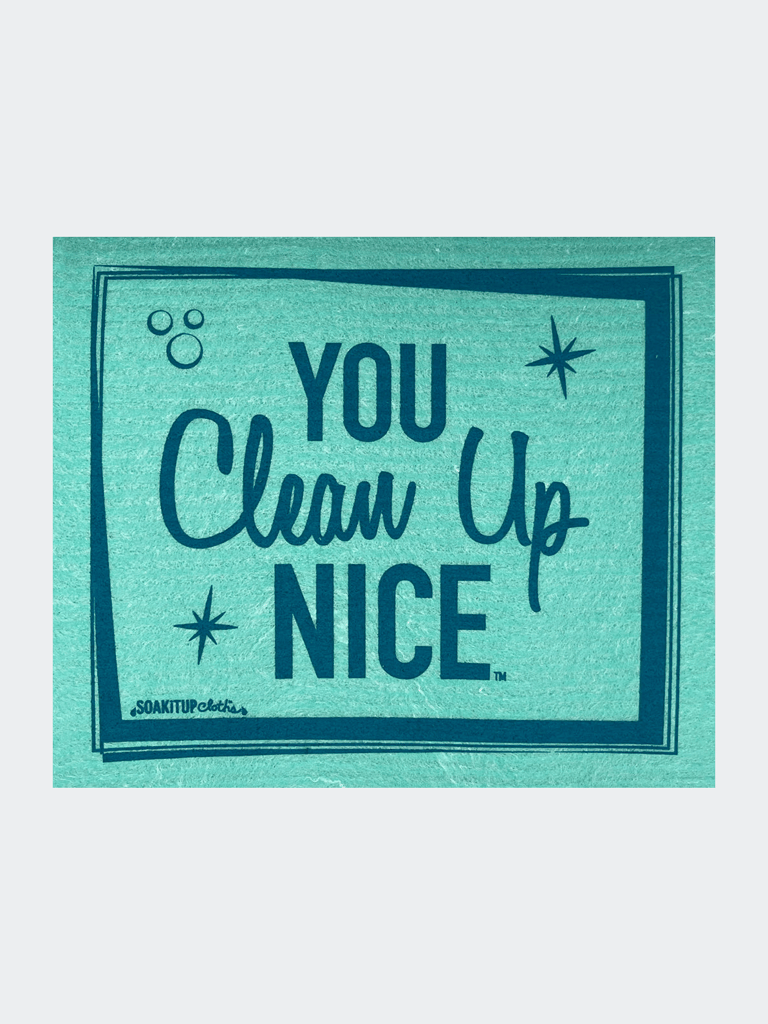 You Clean Up Nice Green Dishcloth - Default Title
