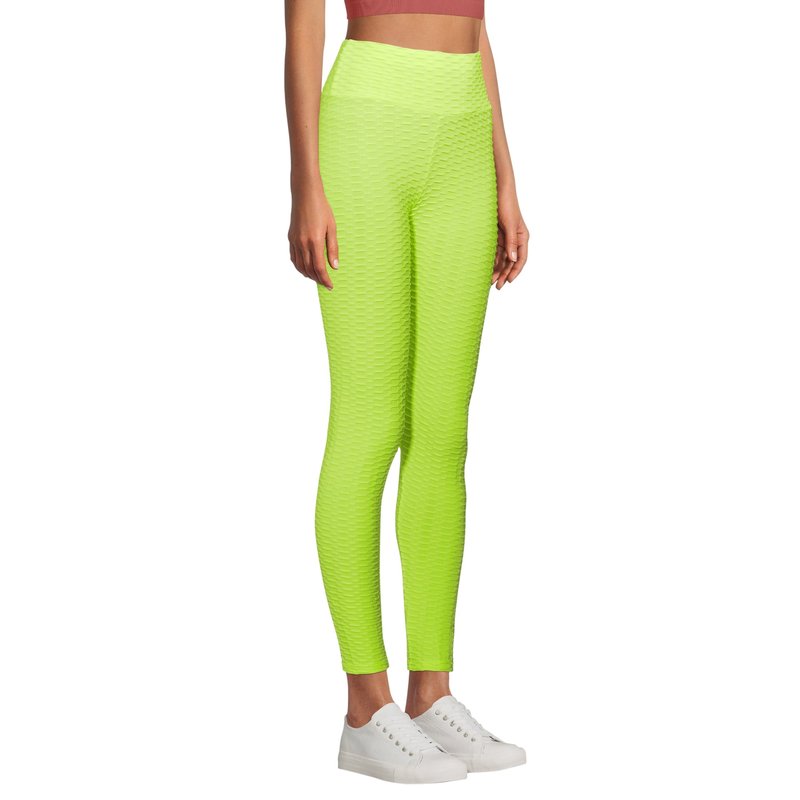 Sobeyo Womens' Legging Bubble Stretchable Lime In Green