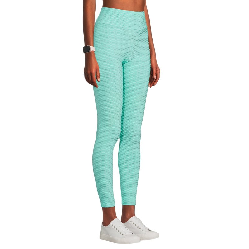 Sobeyo Womens' Legging Bubble Stretchable Mint In Green
