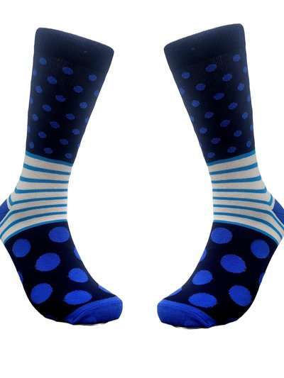 Sock Panda Stripes and Dot Patterned Socks From the Sock Panda (Adult Medium) product