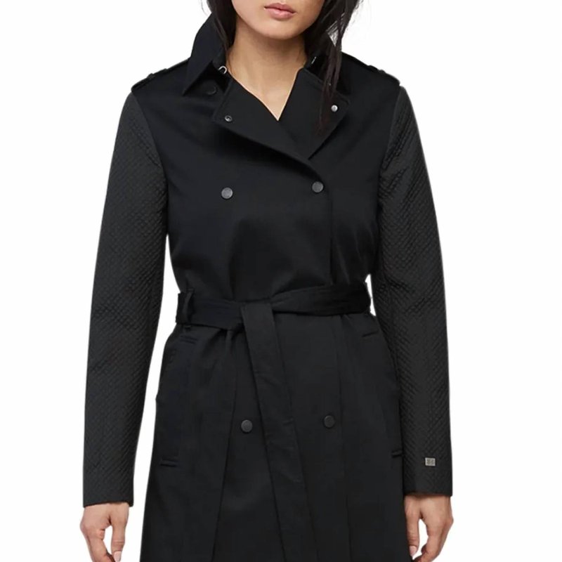 Shop Soia & Kyo Kya Trench Coat In Black