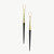 Capped Quill Dangle Earrings - Gold Plated/Black