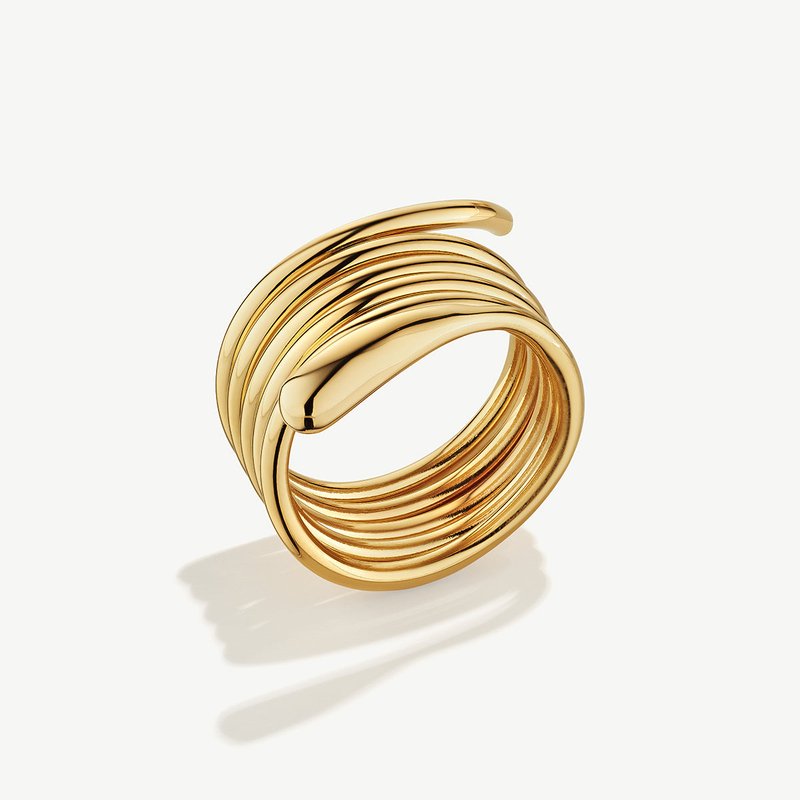 Soko Dash Coil Ring In Gold