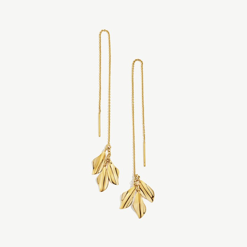 Soko Delicate Bidu Chain Threader Earrings In Gold