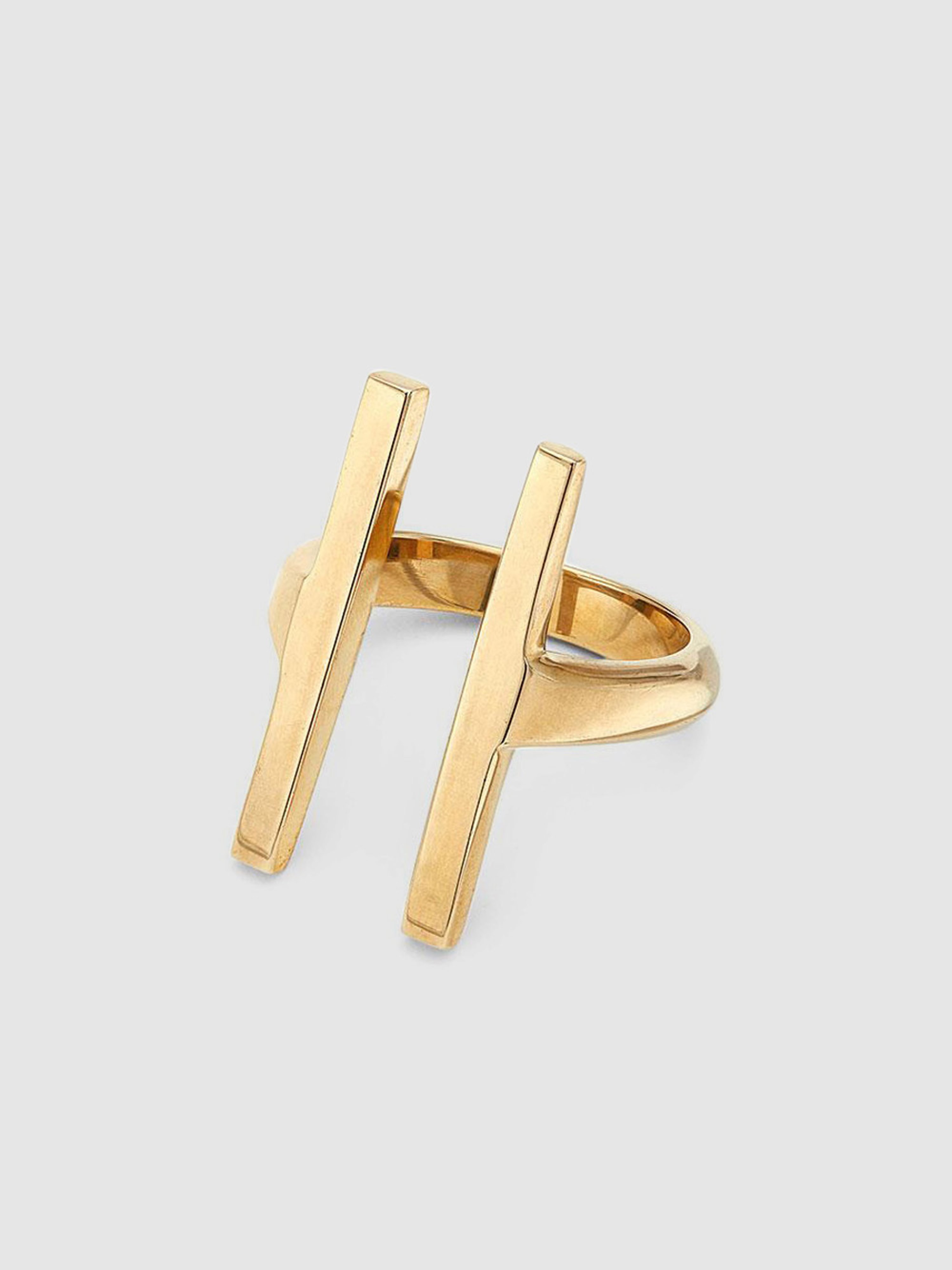Soko Double Bar Ring In Gold
