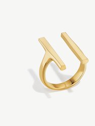 Double Bar Ring - Gold Plated