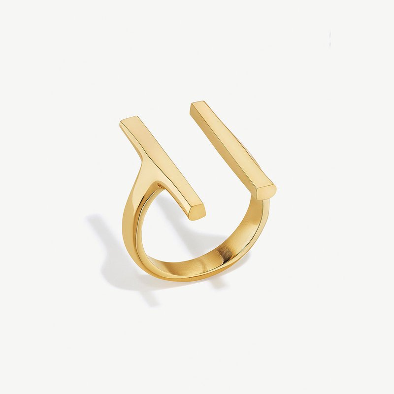 Shop Soko Double Bar Ring In Gold