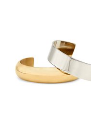 Eris Stacking Cuff Bracelets - Gold Plated/Silver