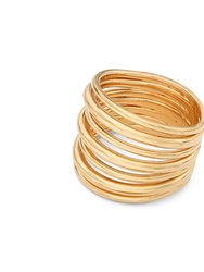 Layered Strand Ring - Gold Plated