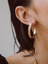 Meta Hoop Earrings - Gold Plated
