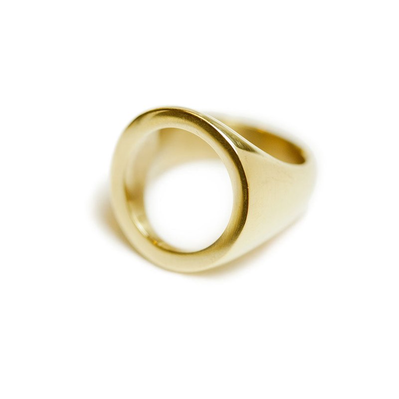 Soko Open Circle Statement Ring In Gold