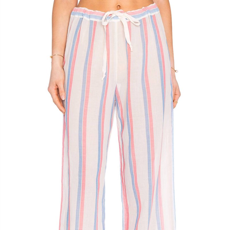 Shop Solid & Striped Drawcord Pants In Pink