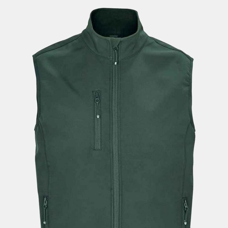 Sols Mens Falcon Softshell Recycled Body Warmer In Green