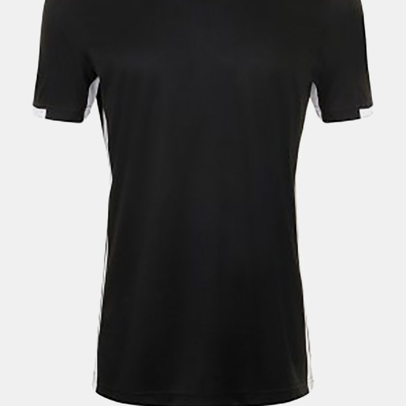 Sols Mens Classico Contrast Short Sleeve Soccer T-shirt (black/white)
