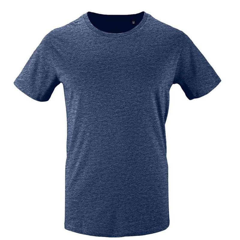 Sols Mens Milo Heather T-shirt (denim) In Blue